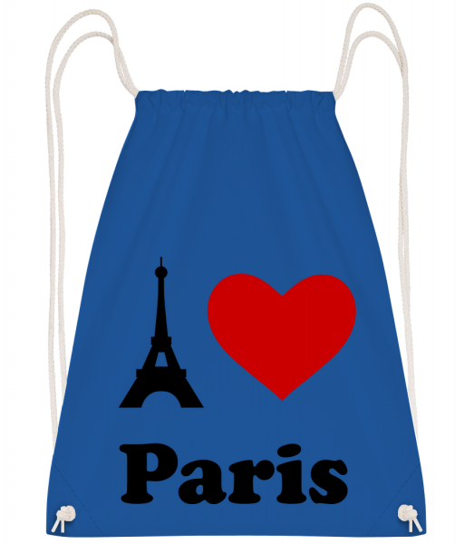 I Love Paris - Drawstring Backpack - Royal blue - Vorn