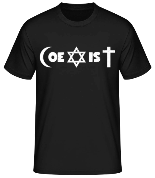 Religion Coexist - Men's Basic T-Shirt - Black - Front