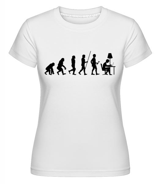 Evolution Of Office Workers -  Shirtinator Women's T-Shirt - White - Vorn