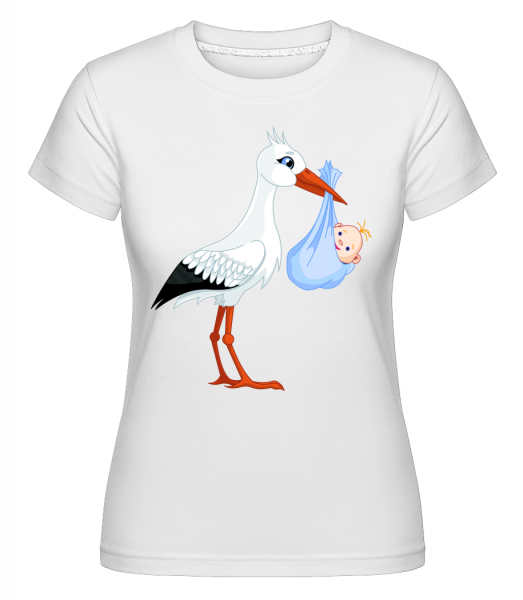 Stork Brings Baby -  Shirtinator Women's T-Shirt - White - Vorn