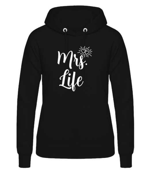 Mrs Life - Women's Hoodie - Black - Front