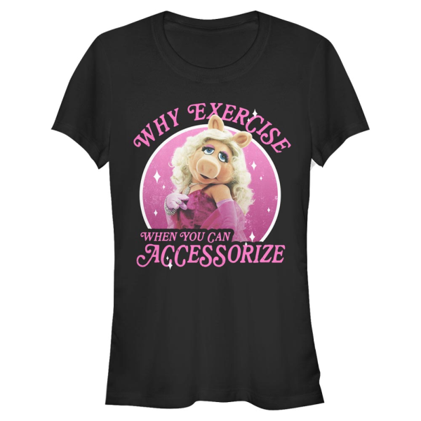 Disney Classics - Muppets - Miss Piggy Accessorized Piggy - Women's T-Shirt - Black - Front