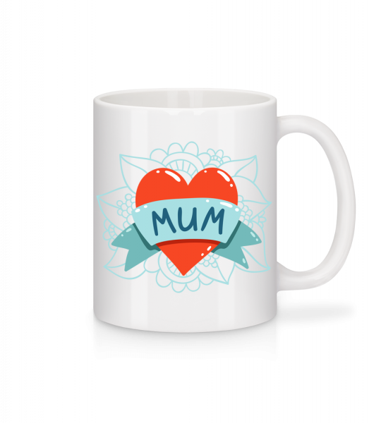 Mum Heart Icon - Mug - White - Vorn
