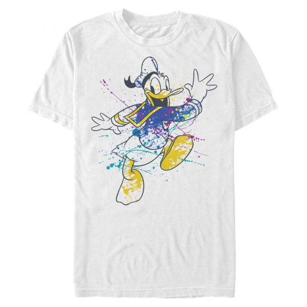 Disney - Mickey Mouse - Donald Duck Splatter Donald - Men's T-Shirt - White - Front