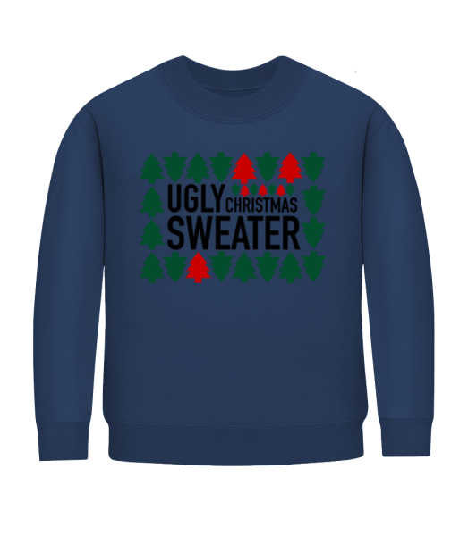 Ugly Christmas Sweater - Kid's Sweatshirt - Navy - Front