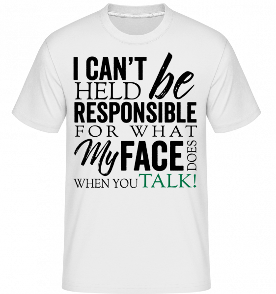 What My Face Does -  Shirtinator Men's T-Shirt - White - Vorn