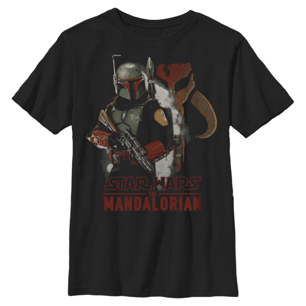 Star Wars - The Mandalorian - Boba Fett My Fathers Armor - Kids T-Shirt - Black - Front