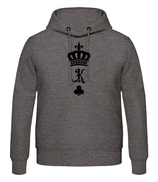 King Crown - Men's Hoodie - Grey - Front