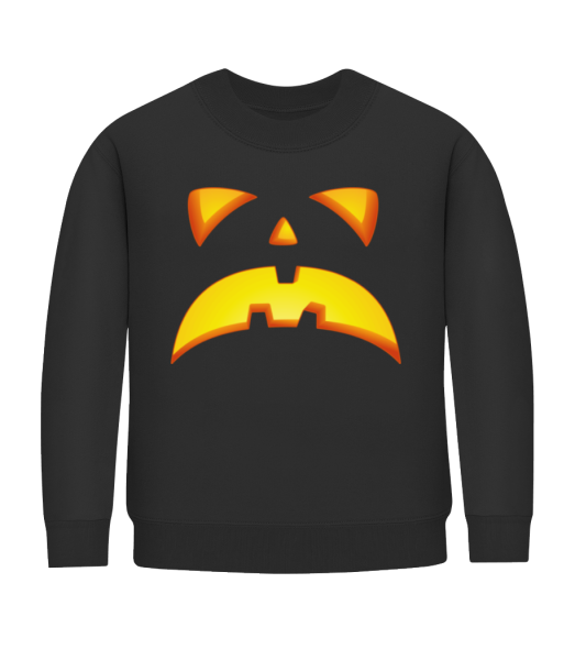 Pumpkin Face Evil - Kid's Sweatshirt - Black - Front