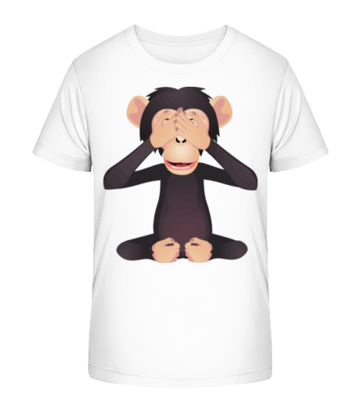 Blind Monkey - Kid's Bio T-Shirt Stanley Stella - White - Front