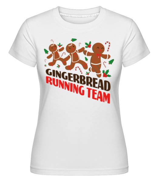 Gingerbread Running Team -  Shirtinator Women's T-Shirt - White - Front