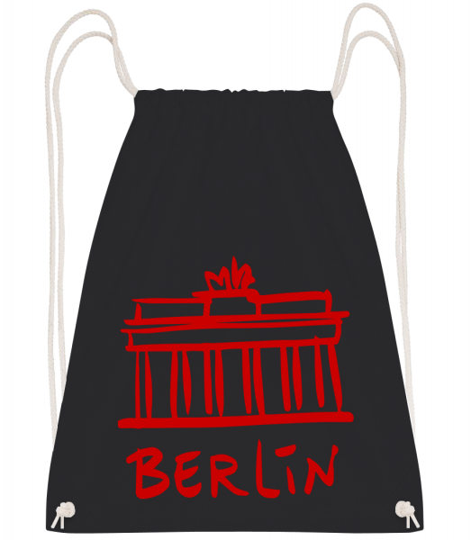 Berlin Sign - Drawstring Backpack - Black - Vorn