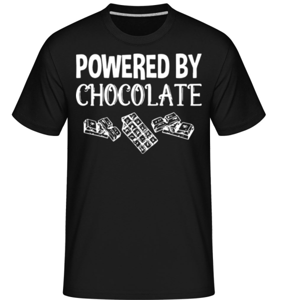 Powered by Chocolate -  Shirtinator Men's T-Shirt - Black - Front