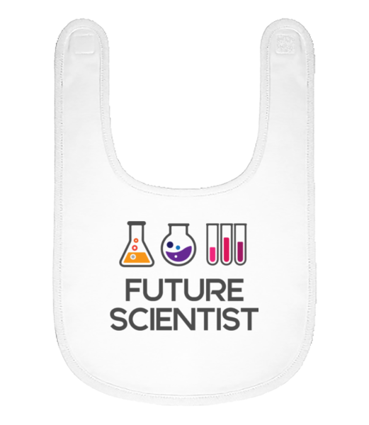 Future Scientist - Organic Baby Bib - White - Front
