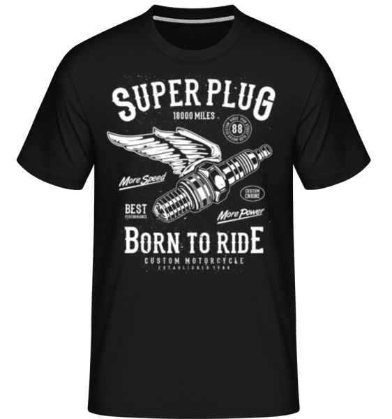 Super Plug -  Shirtinator Men's T-Shirt - Black - Front