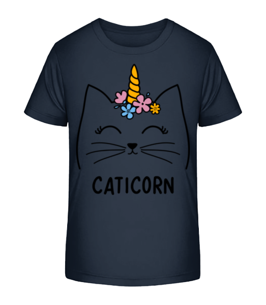 Caticorn - Kid's Bio T-Shirt Stanley Stella - Navy - Front
