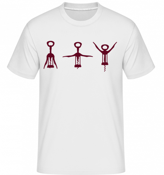 Corkscrew -  Shirtinator Men's T-Shirt - White - Vorn