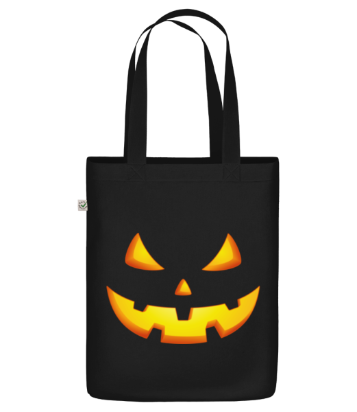 Pumpkin Face Evil - Organic tote bag - Black - Front