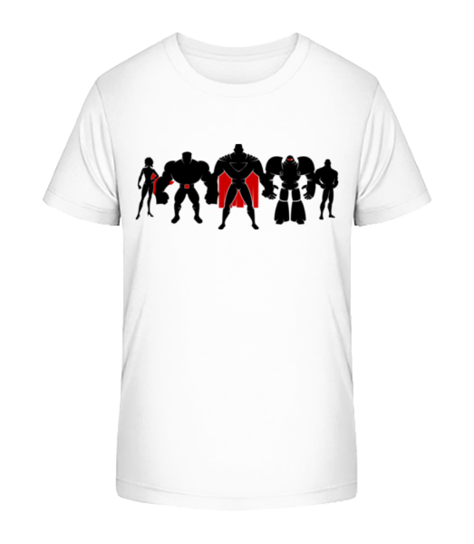Superman League - Kid's Bio T-Shirt Stanley Stella - White - Front