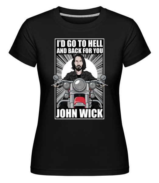 John Wick Biker -  Shirtinator Women's T-Shirt - Black - Front