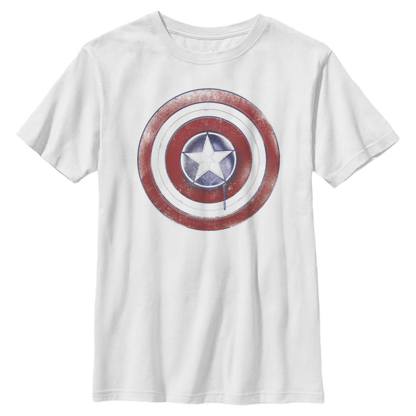 Marvel - The Falcon and the Winter Soldier - Logo Paint Shield - Kids T-Shirt - White - Front