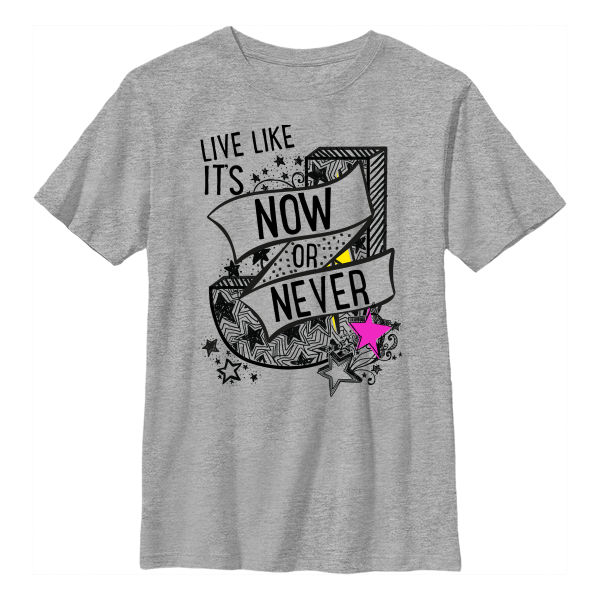 Netflix - Julie And The Phantoms - Text Now or Never - Kids T-Shirt - Heather grey - Front