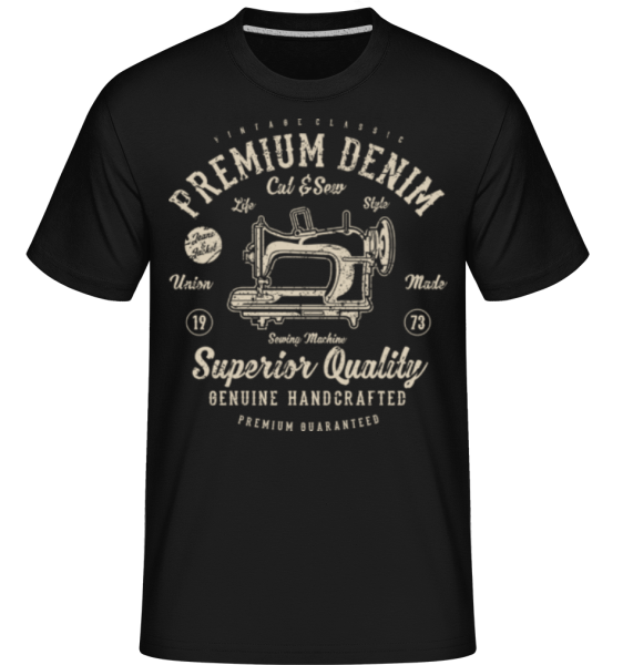 Premium Denim -  Shirtinator Men's T-Shirt - Black - Front