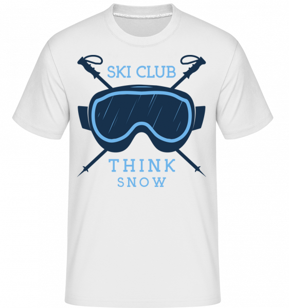 Ski Club Think Snow Icon -  Shirtinator Men's T-Shirt - White - Vorn