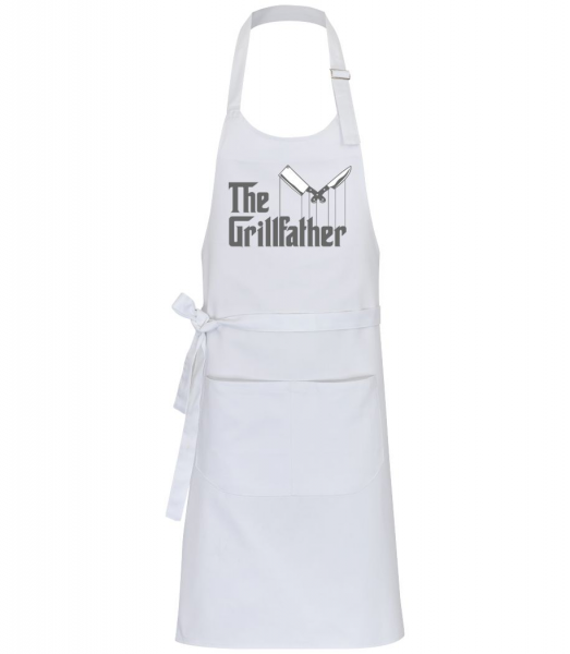 The Grillfather - Professional Apron - White - Front