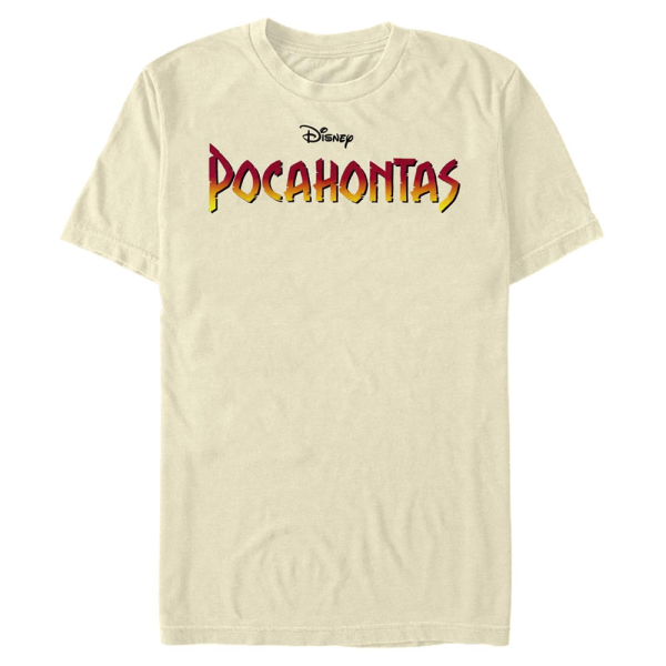 Disney - Pocahontas - Text Title - Men's T-Shirt - Cream - Front