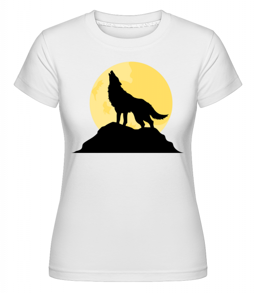 Gothic Wolf Sunset -  Shirtinator Women's T-Shirt - White - Vorn