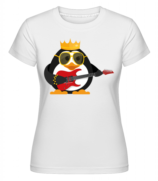 Penguin King Guitar -  Shirtinator Women's T-Shirt - White - Vorn