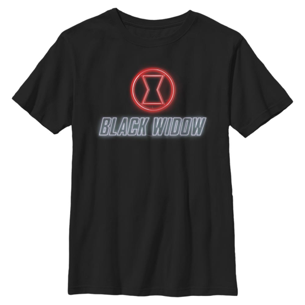 Marvel - Black Widow Neon - Kids T-Shirt - Black - Front