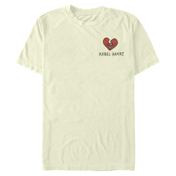 Disney Classics - Cruella - Logo Rebel Heart - Men's T-Shirt - Cream - Front