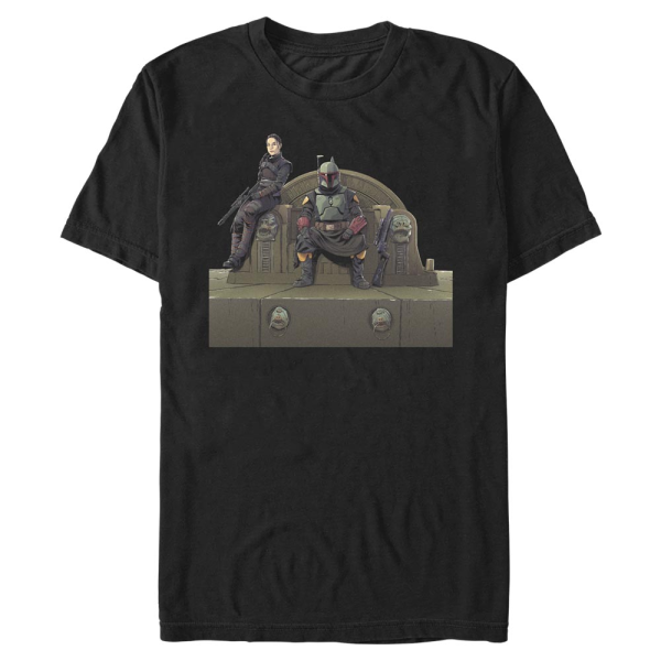 Star Wars - The Mandalorian - Boba Fett Throne Of Fett - Men's T-Shirt - Black - Front