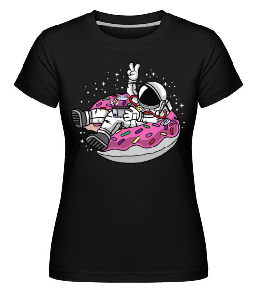 Astronout Vacation -  Shirtinator Women's T-Shirt - Black - Front
