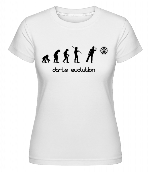 Darts Evolution -  Shirtinator Women's T-Shirt - White - Vorn