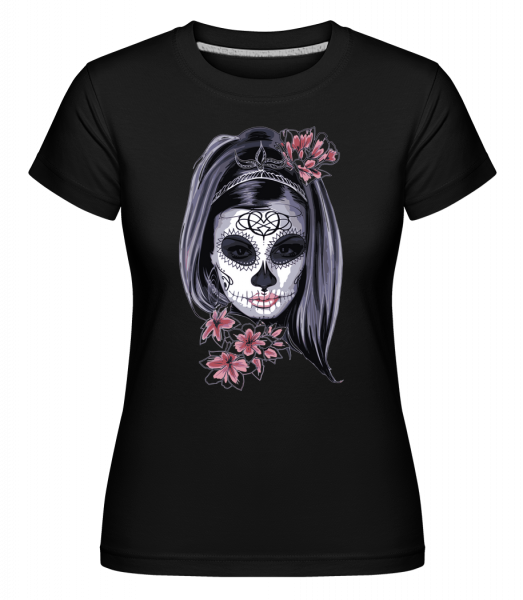 Scary Girl Mask -  Shirtinator Women's T-Shirt - Black - Vorn