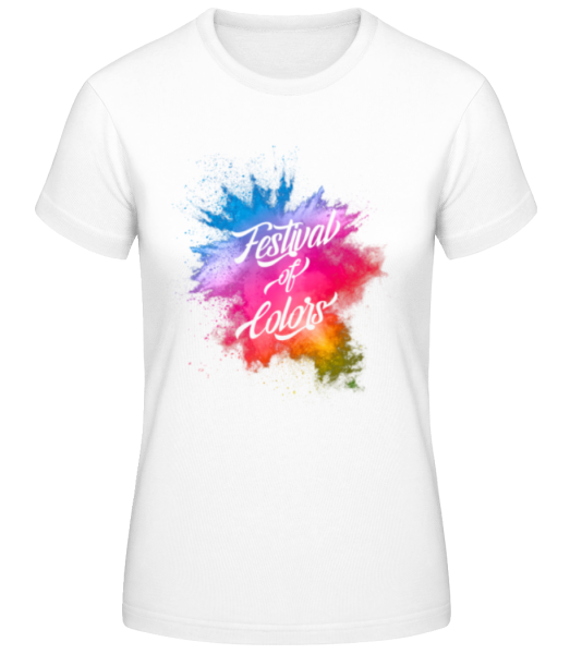 Festival Of Colors - Women's Basic T-Shirt - White - Front