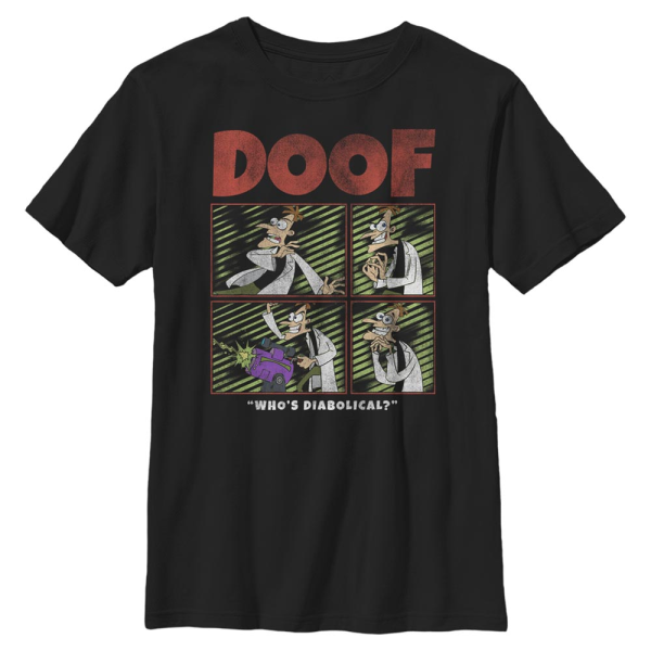 Disney Classics - Phineas and Ferb - Doof - Kids T-Shirt - Black - Front