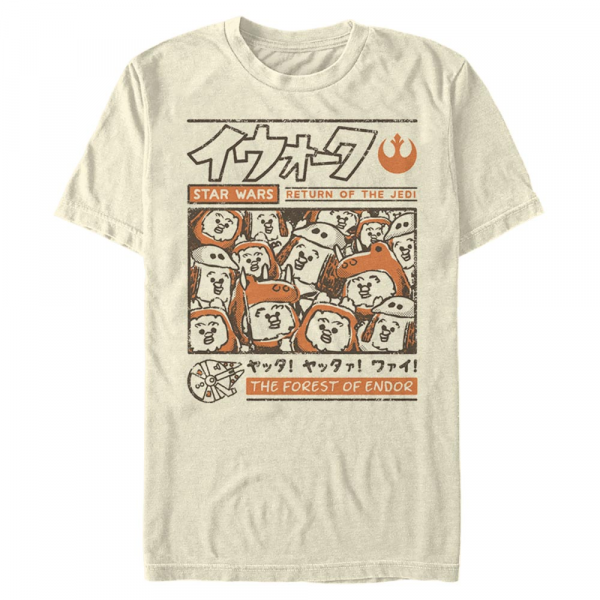 Star Wars - Ewoks Manga - Men's T-Shirt - Cream - Front