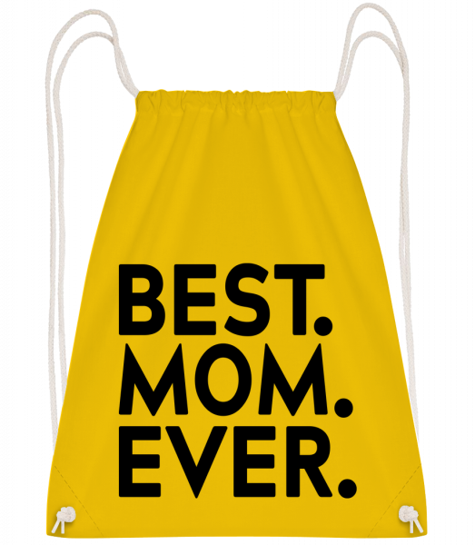 Best Mom Ever - Drawstring Backpack - Yellow - Vorn