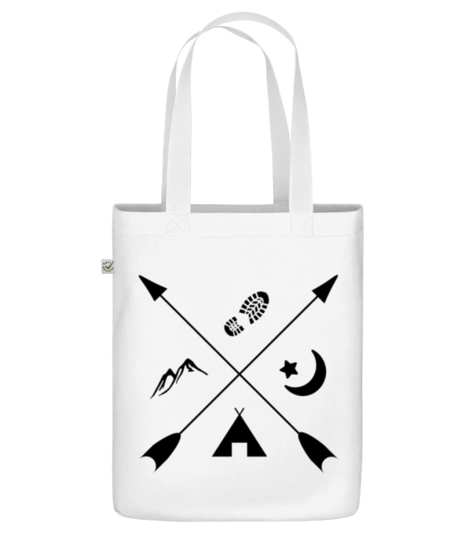 Hipster Pfeile - Organic tote bag - White - Front