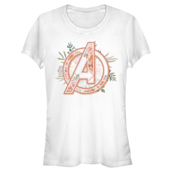 Marvel - Logo Avenger Floral - Women's T-Shirt - White - Front