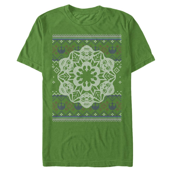 Star Wars - Yoda Force Knit - Christmas - Men's T-Shirt - Kelly green - Front