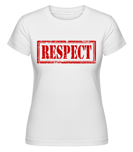 Respect Sign -  Shirtinator Women's T-Shirt - White - Vorn
