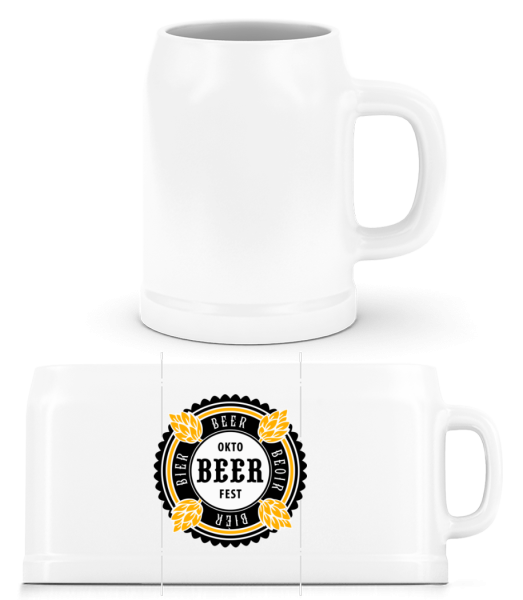 Oktobeer Fest - Beer Mug - White - Front