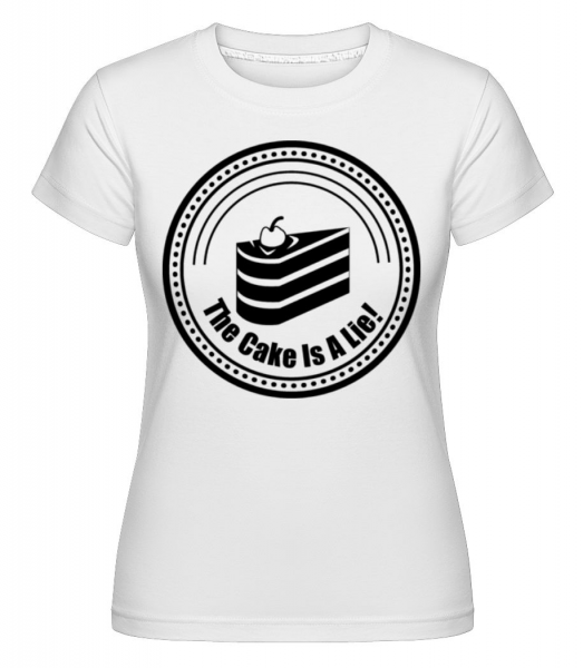 The Cake Is A Lie -  Shirtinator Women's T-Shirt - White - Front