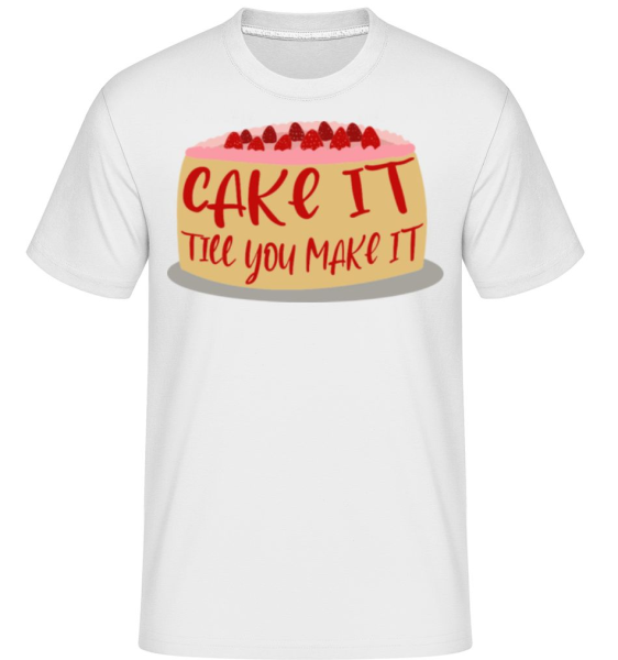 Cake It Till You Make It -  Shirtinator Men's T-Shirt - White - Front