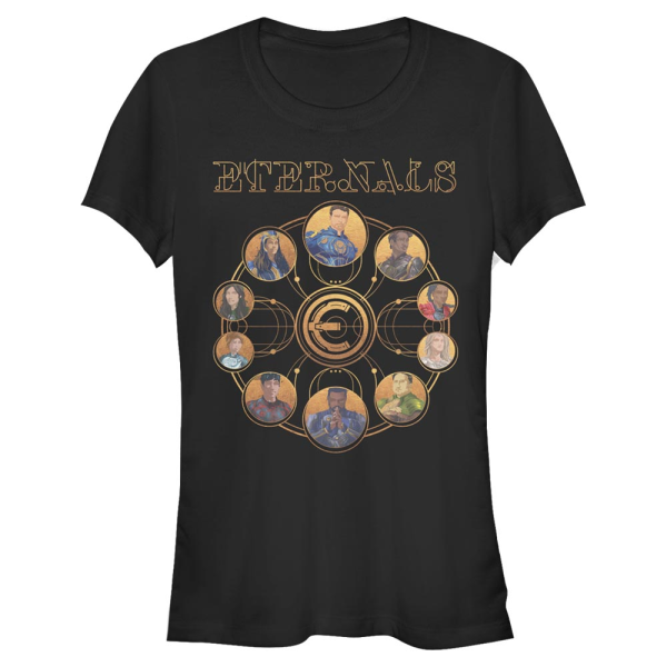 Marvel - Eternals - Group Shot Eternals Circular Gold - Women's T-Shirt - Black - Front